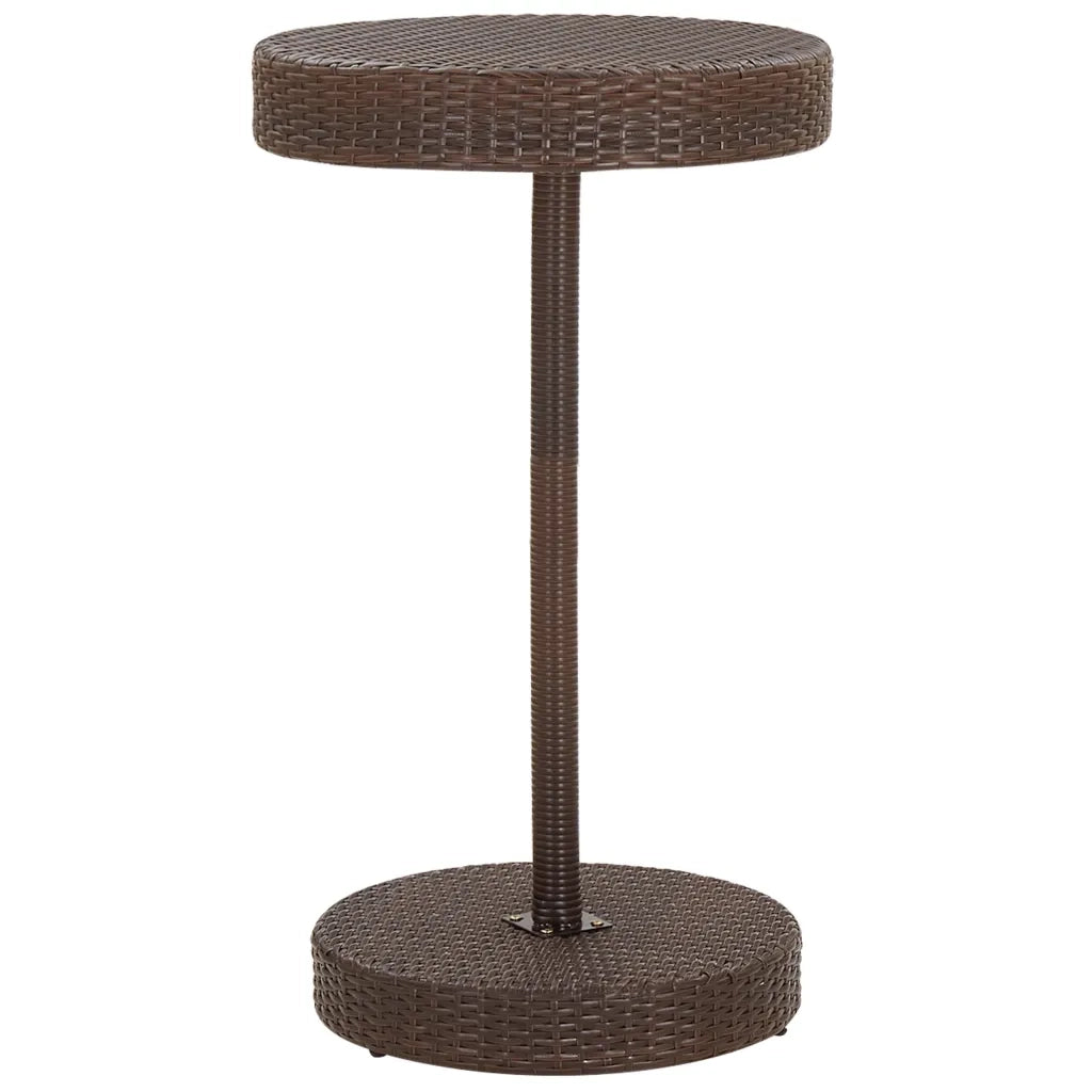 Set Bar da Giardino 3 pz con Cuscini Polyrattan Marrone cod mxl 35091