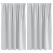 Tende Oscuranti | Tende Blackout con Anelli 2 pz Grigio Chiaro 140 x 140 cm