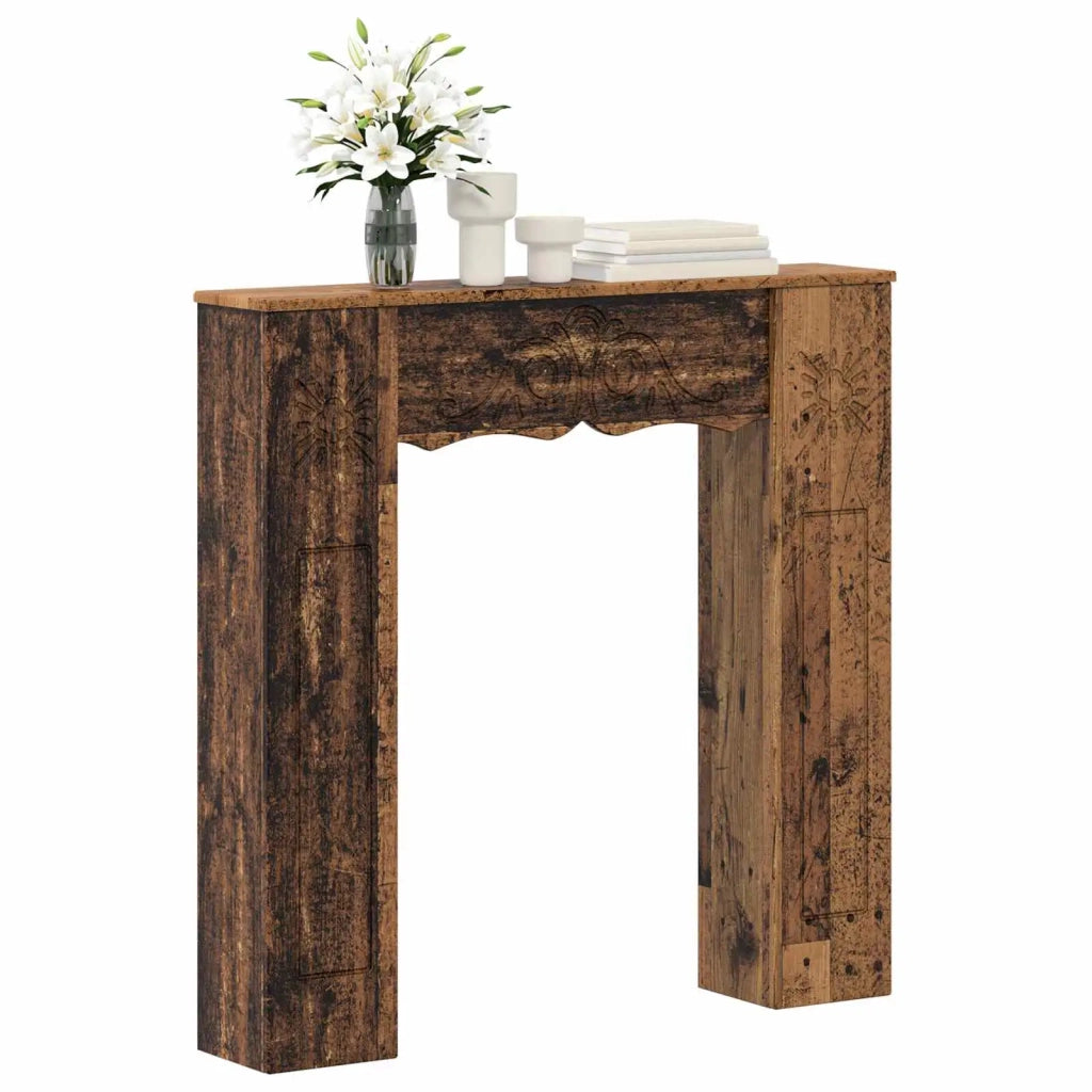 Cornice per camino Legno antico 102 x 20 x 102 cm 8006640