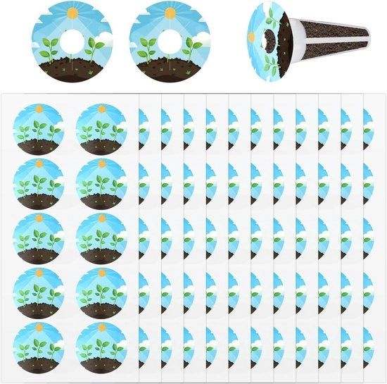 120 Stickers per Pianta, Etichette Verdi per Giardini Idroponici, Etichette in PVC Ronde per la Etichettatura e la Gestione della Crescita delle Piante e Accessori Giardinieri