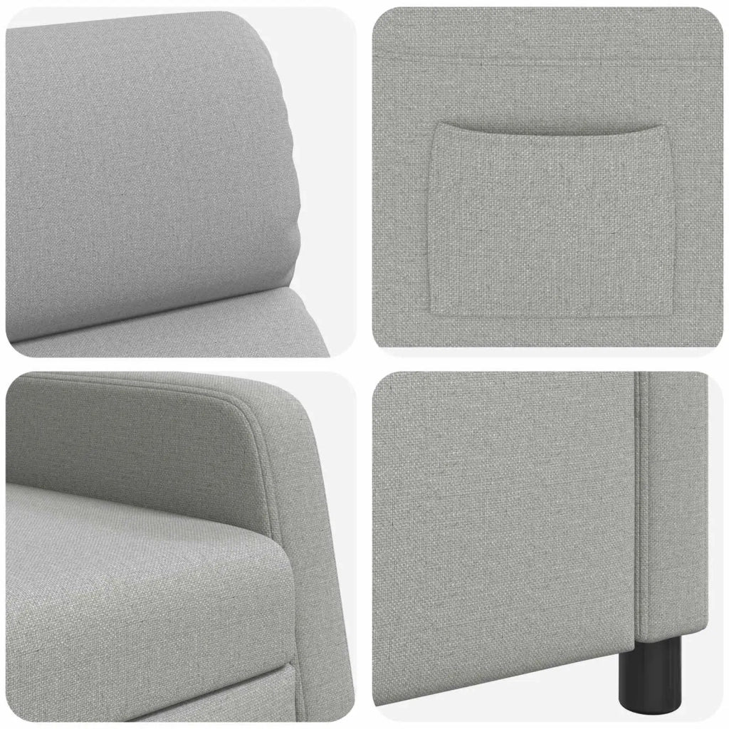 Divano Sedia-Poltrona reclinabile Grigio Nuvola Tessuto 853273