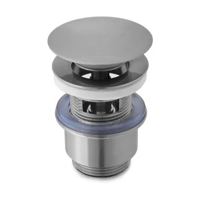 Miscelatore bidet acciaio spazzolato con piletta click-clack  York