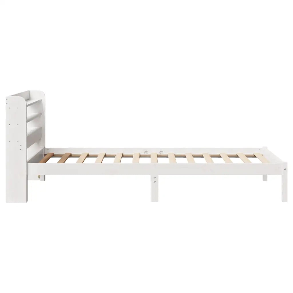 Letto singolo | Letto per adulti | Letto senza Materasso Bianco 75x190 in Legno Massello di Pino