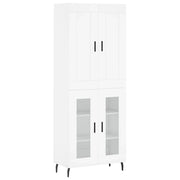 Credenza | Madia | Buffet da pranzo | Armadio da pranzo Bianca 69,5x34x180 cm in Legno Multistrato