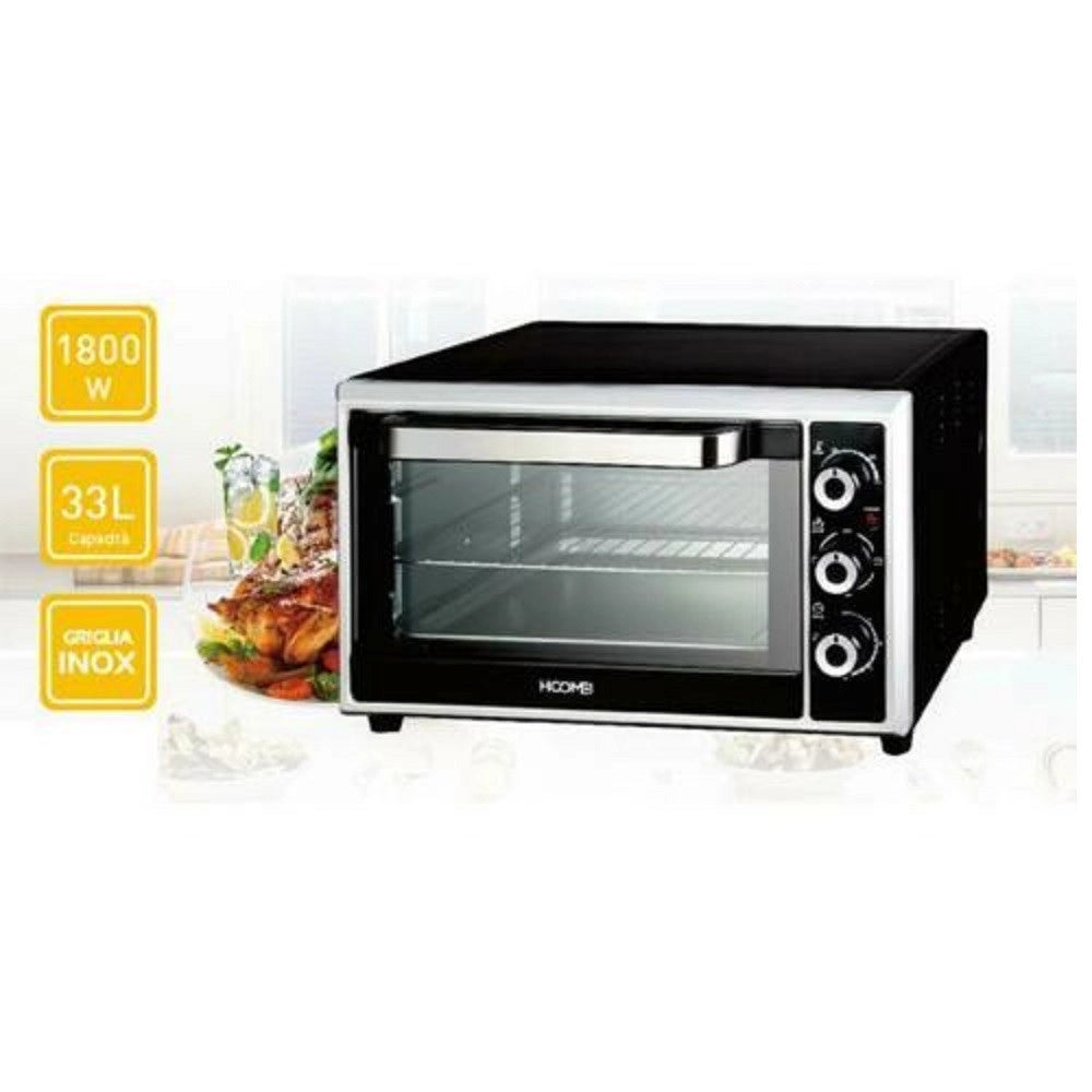 Trade Shop - Forno Fornetto Elettrico 33 Litri 1800 Watt Con Luce Interna Timer E Termostato -