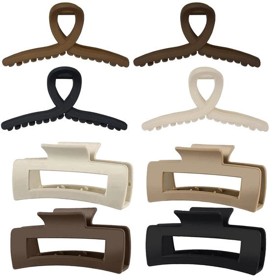 Fissatori per capelli - Antiscivolo - 8 pezzi - Materiale plastico duraturo - Robusto - Adatto per capelli fini e grossi - Clip per capelli