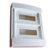 Centralino da parete senza portello 24 moduli, grigio RAL 7035, 250x340x95 mm, IP40, ideale per installazioni elettriche interne