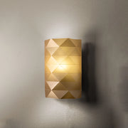 Applique Moderna 1 Luce Prisma In Polilux Oro Con Cavo Made In Italy