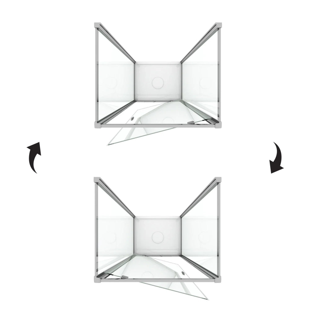 Box Doccia 3 lati 75x100x75 AP. 100 CM H185 stampato C mod. Sintesi TRIO 1 Anta
