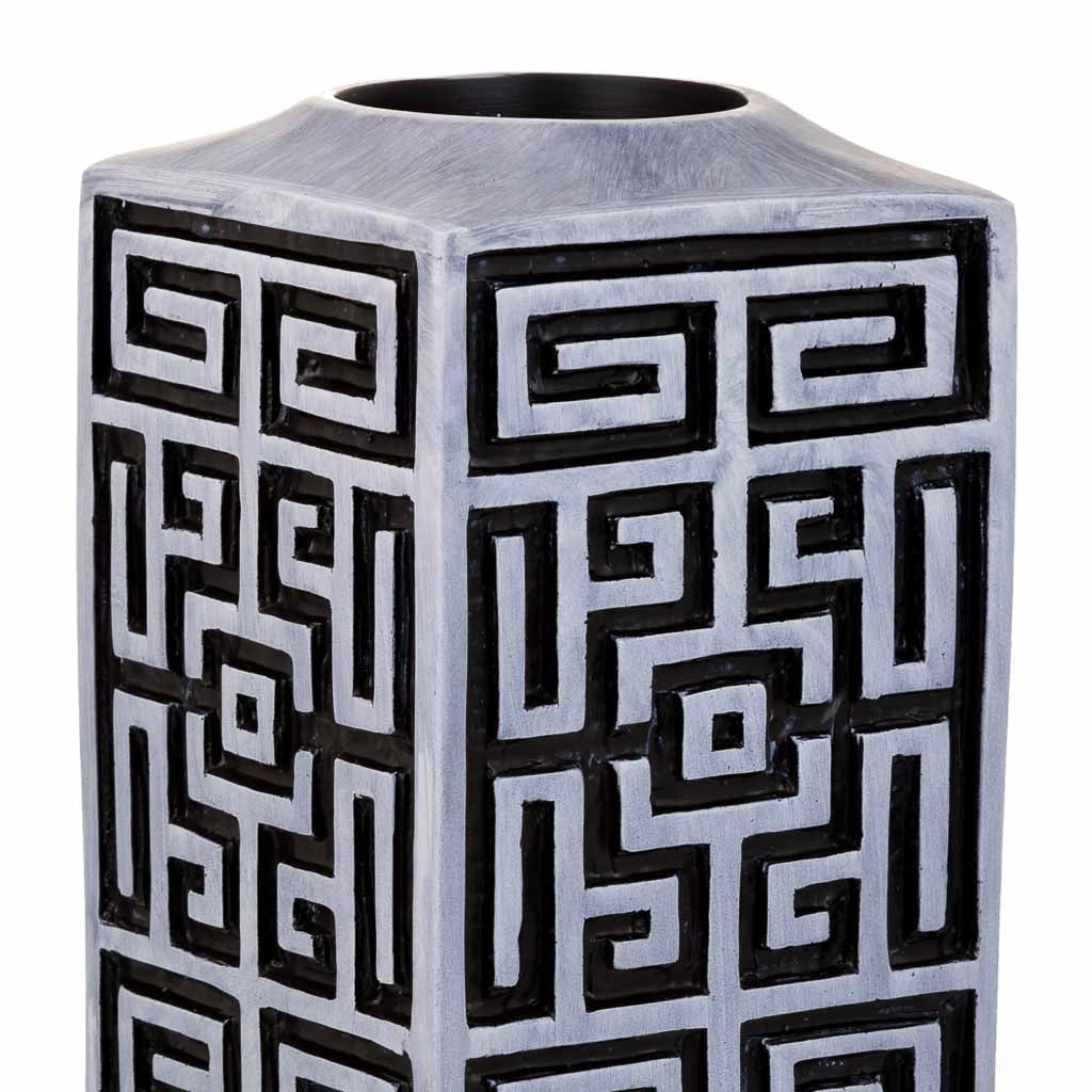 Vaso polirresina nero 12x12x38h cm