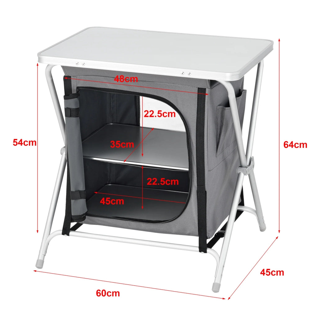 Mobile da cucina pieghevole da esterno Tullinge 64 x 60 x 45 cm grigio 03_0008671