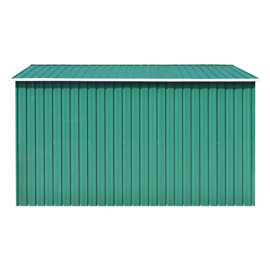 Casetta da giardino cabina ripostiglio casetta da esterno robusta casetta per attrezzi 257 x 298 x 178 cm metallo verde 02_0022165