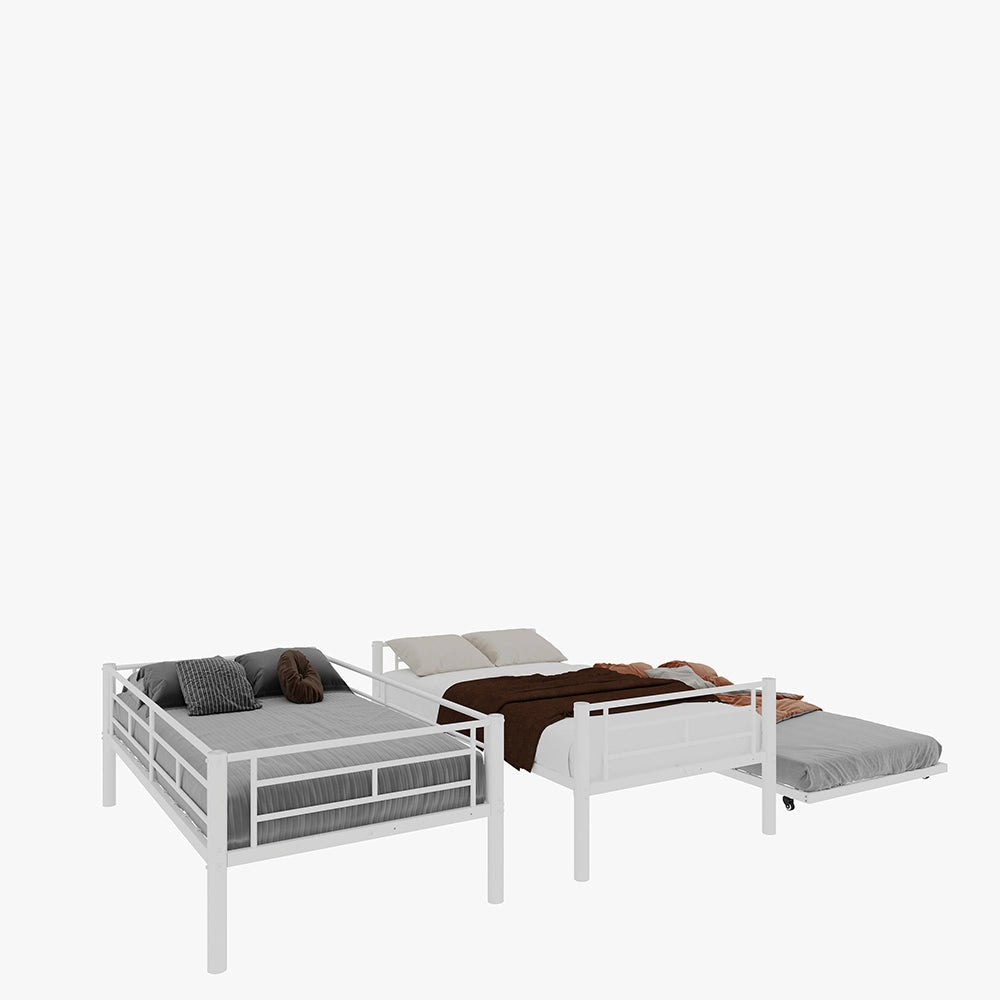 Letto metallico Twin Over Twin - Xylo - senza rete necessaria, sicuro