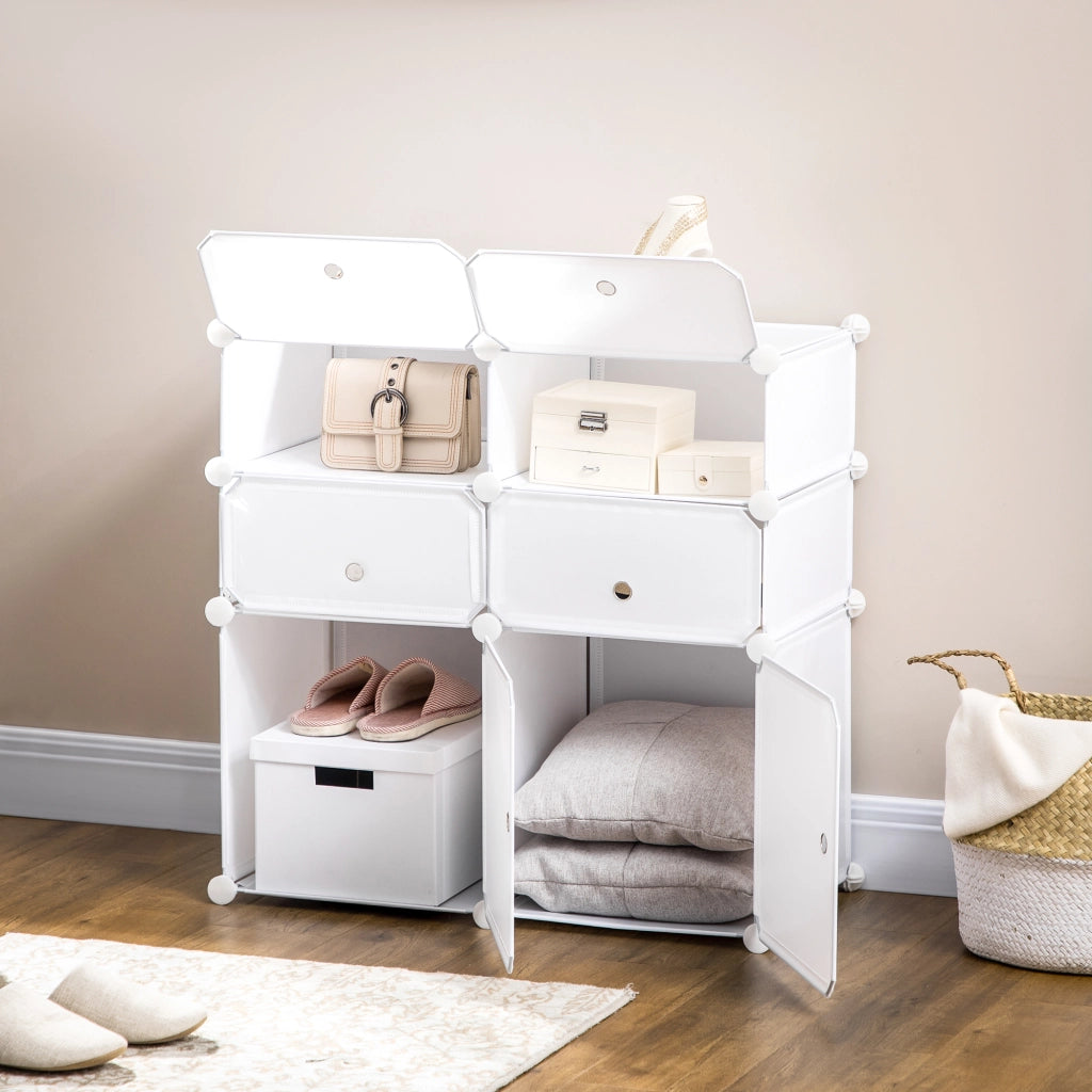 Armadio Scarpiera Multiuso ¨C zephmum ¨C Bianco 75x37x73 cm