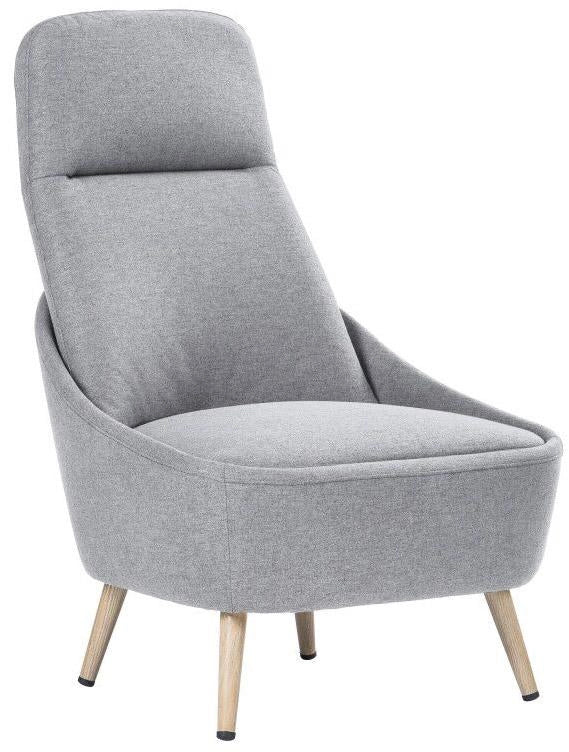 Poltrona Imbottita in Tessuto con Gambe in Acciaio Tosini Memphis Grigio Chiaro
