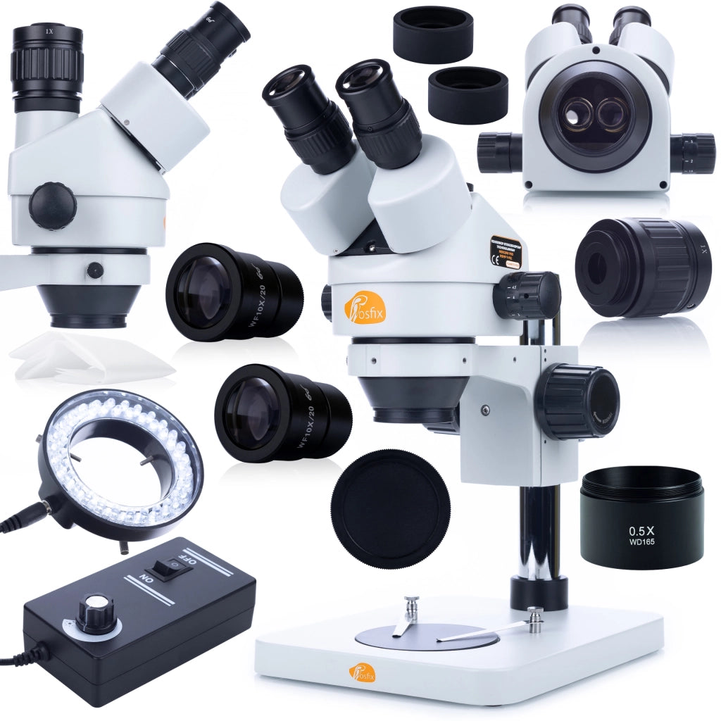 Mikroscopio Stereoscopico Trinoculare Mercury Pro MSMP-T-PS1 – Testa Rotante 360° | Zoom 7x-45x