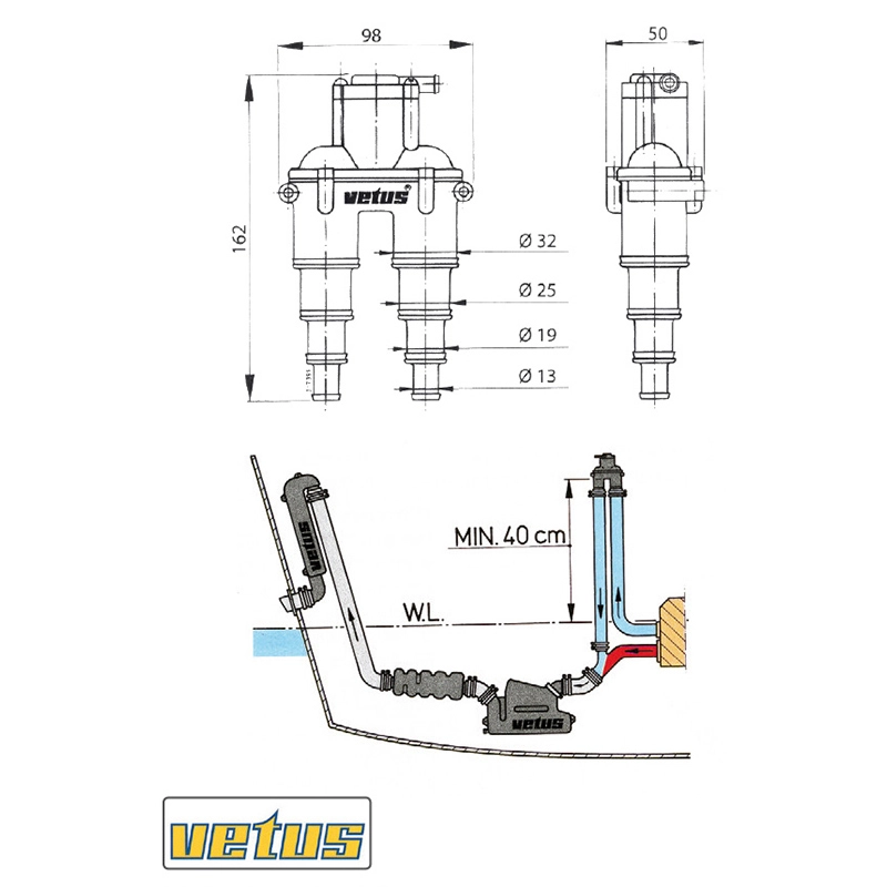 ANTISIFONE CON TUBO