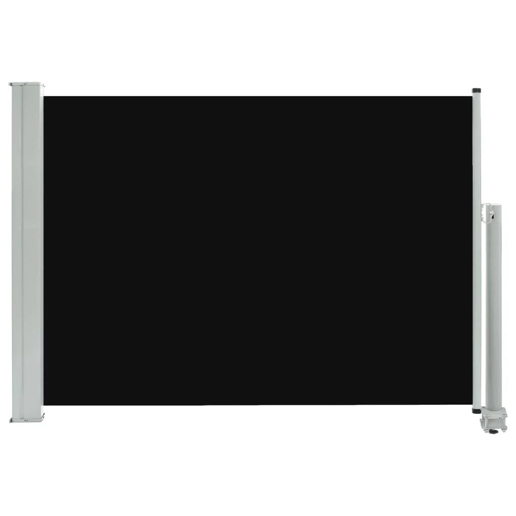 Tenda da sole laterale retrattile/schermo privacy per patio giardino terrazza balcone 80 x 300 cm nero 02_0007398