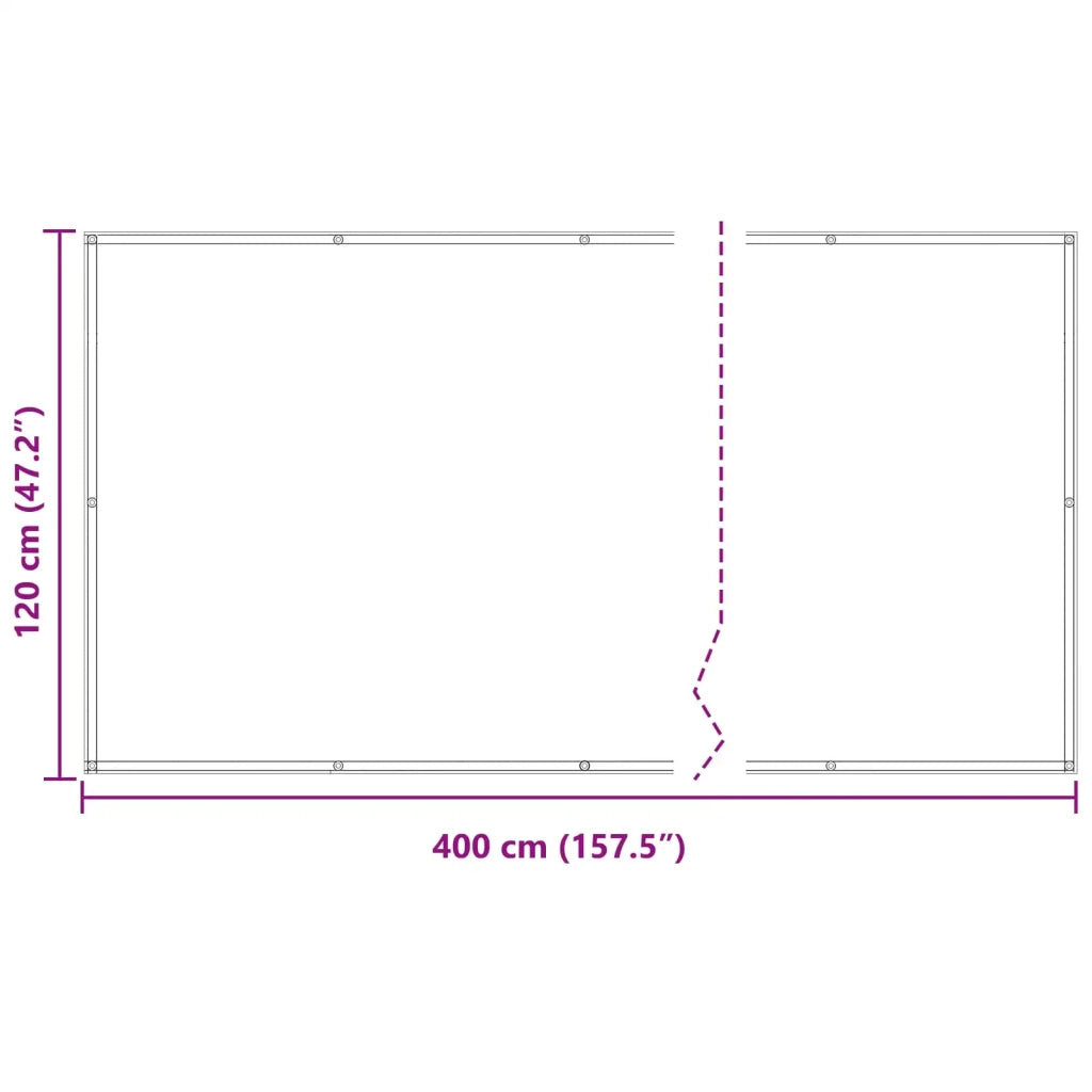 Schermo da balcone Grigio chiaro e bianco 120 x 400 cm 42030958