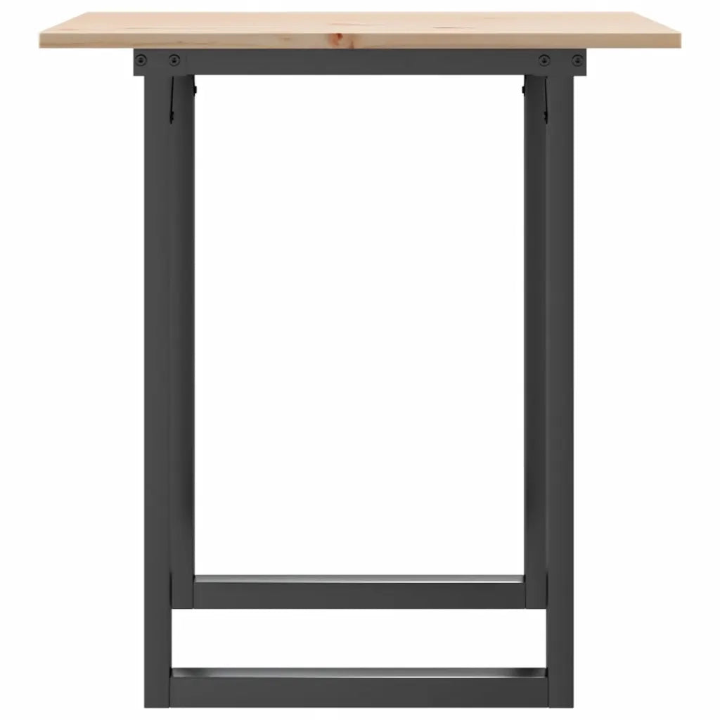 Tavolo da Pranzo Telaio a O 60x60x75 cm Legno Pino e Acciaio 3282670