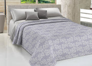 Copriletto Piquet Primavera Estate 100% Cotone Sofia Disegno Olivia - 1 Piazza e Mezza - Grigio