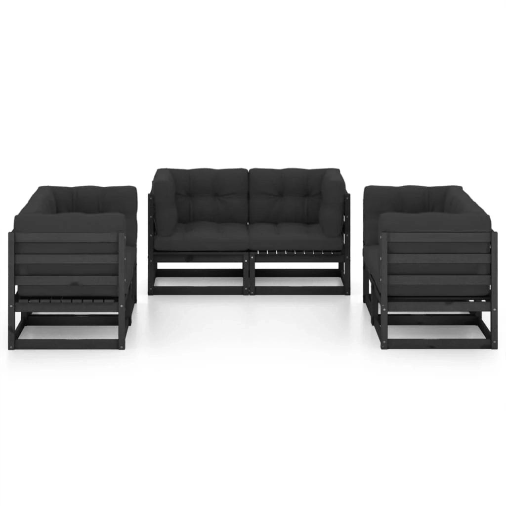 Set di mobili da giardino mobili da esterno 6 pezzi con cuscini legno di pino massiccio 02_0016693