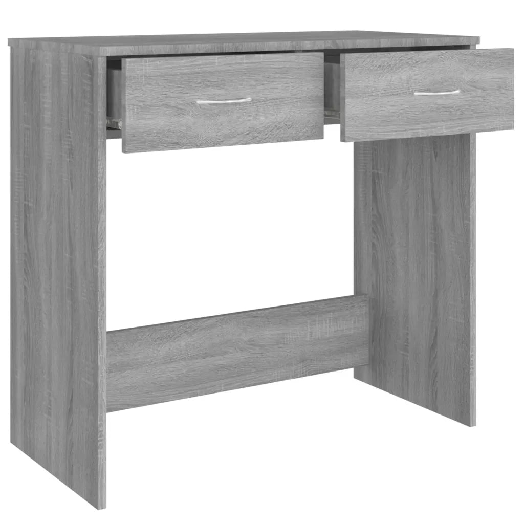 Scrivania-Scrivanie per ufficio e studio-Scrittoio Grigio Sonoma 80x40x75 cm in Legno Multistrato
