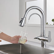 3 viei rubinetto da cucina con spruzzatore estensibile, 3-in-1 rubinetto per acqua potabile rubinetto da cucina per filtro acqua rubinetto da cucina, cromato 

Modello: KEOKBON
Codice prodotto: 
Specifica tecnica: 3 vie