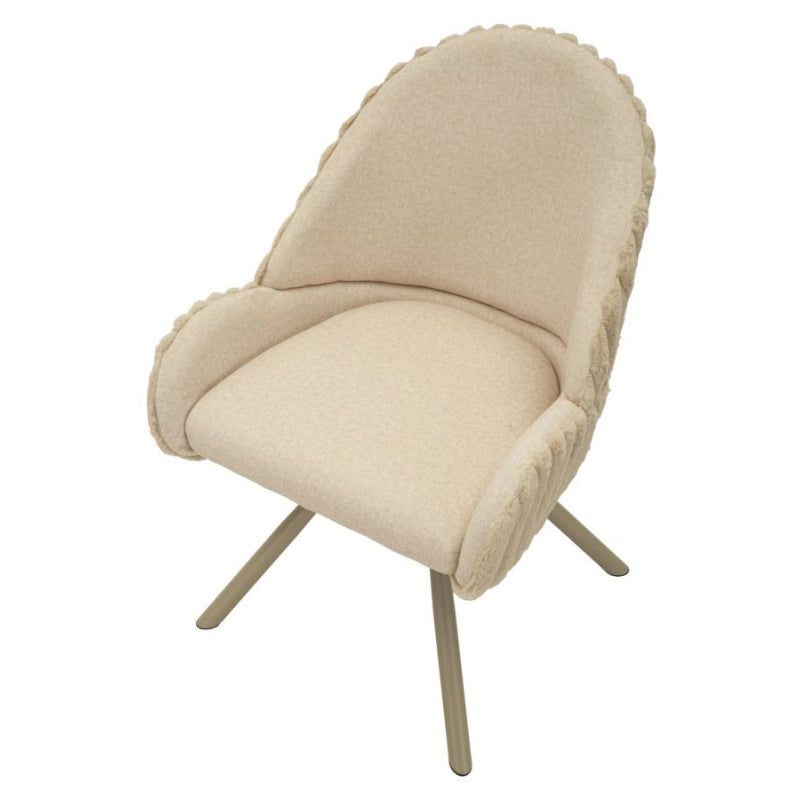 Sedia Stoccolma -a-crema Set 2 Pz cm 58x53x85
