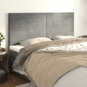 Testiera-Testata Decorativa Grigio Chiaro 180x5x118/128 cm Velluto 215871