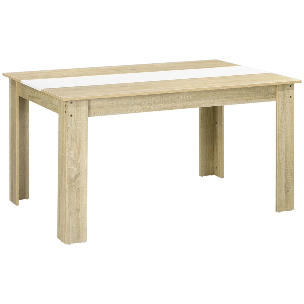 Tavolo da pranzo allungabile per 6 persone ¨C Xylo ¨C legno naturale e bianco 140x90x75 cm