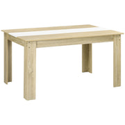 Tavolo da pranzo allungabile per 6 persone ¨C Xylo ¨C legno naturale e bianco 140x90x75 cm