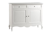 Madia credenza legno shabby 2 porte bianco 145x49x116h (1424) - Mobili 2G