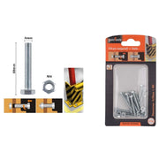 Trade Shop - Set 13pz Vite Viti Per Esterno A Testa Esagonali 4 X 30mm Con Dadi Dado M4 90906 -