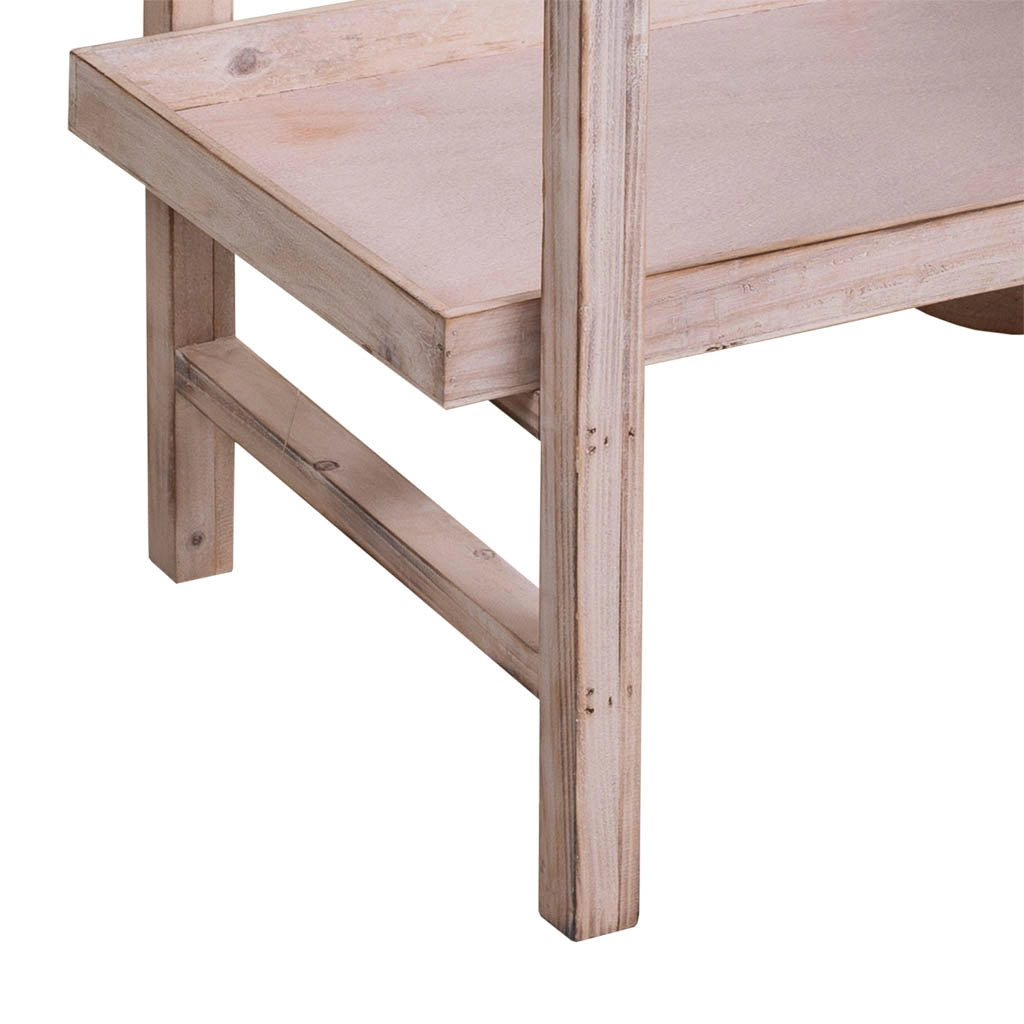 Carrello espositivo in legno bianco 95x51x128h