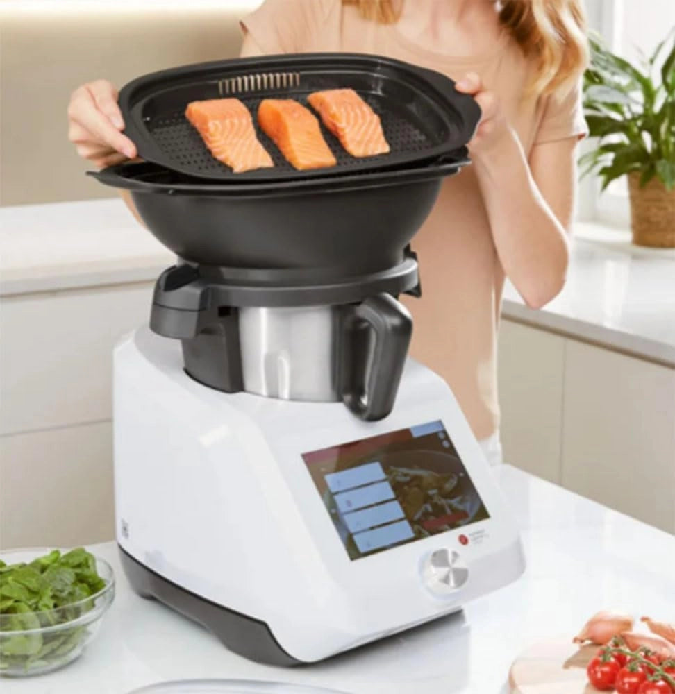 SILVERCREST® - Robot da cucina Monsieur Cuisine Smart SKMS 1200 A1", 1200 W, display da 8 pollici, WLAN