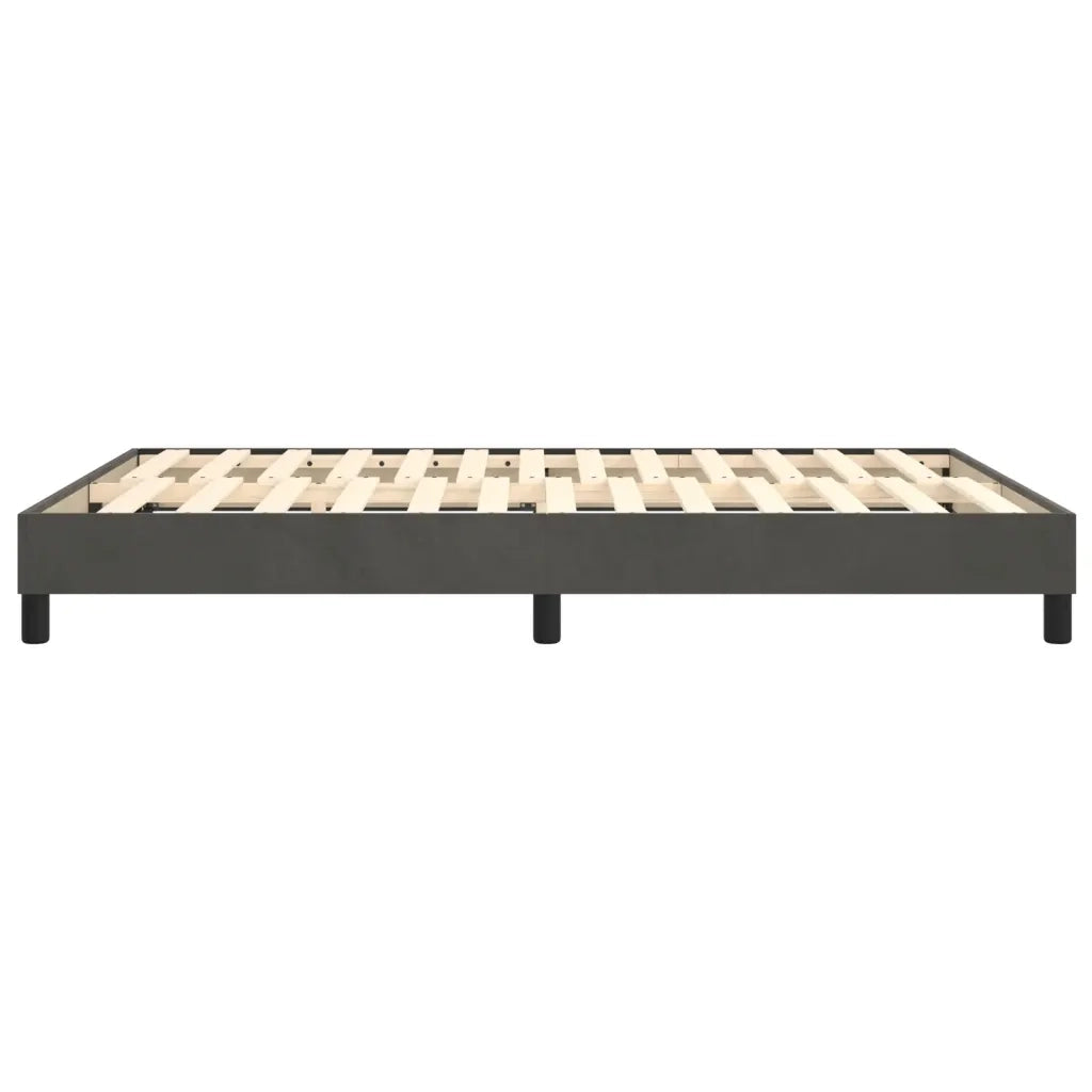 Struttura Letto a Rete a Molle-Giroletto Grigio Scuro 140x190 cm Velluto 685133
