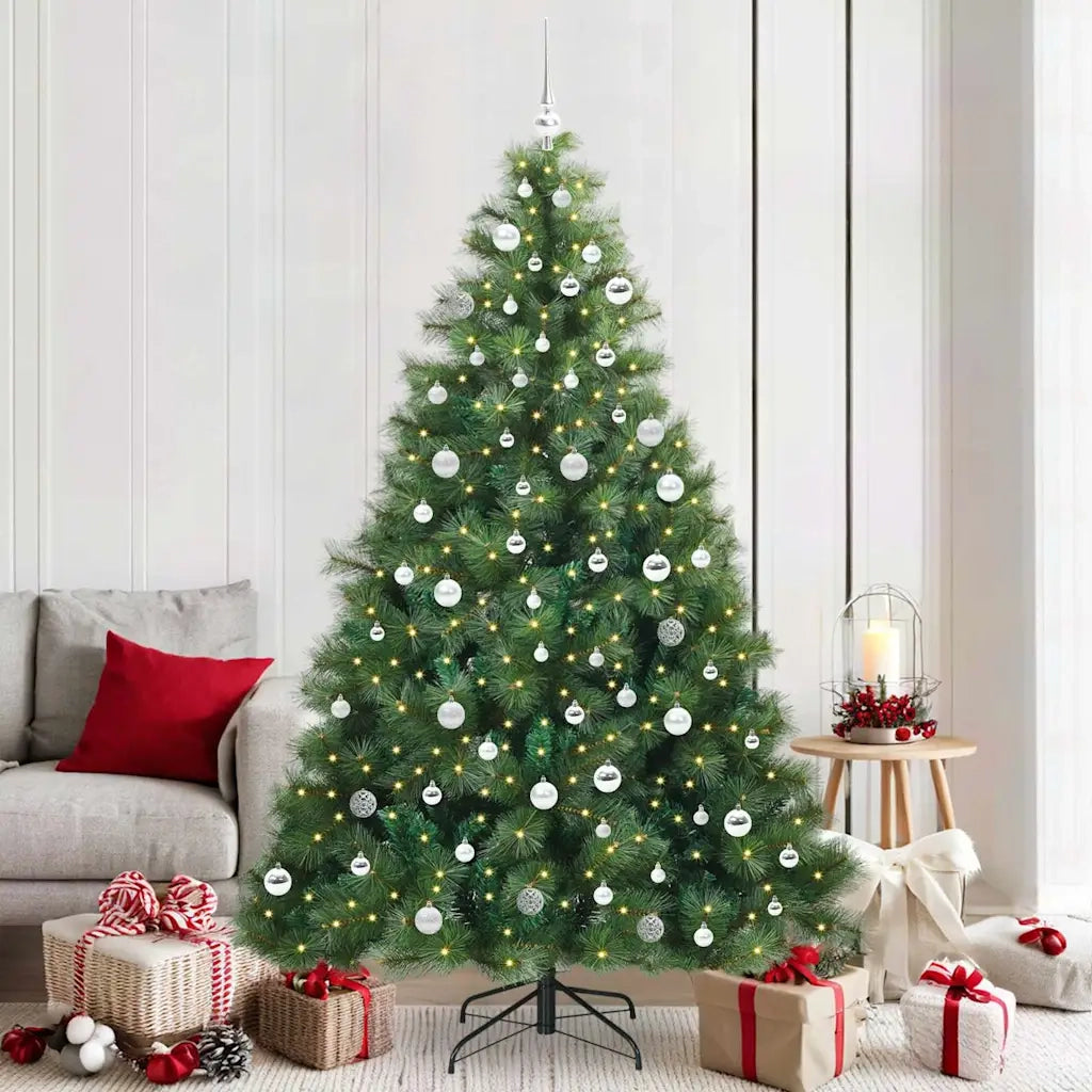 Albero di Natale artificiale con 300 LED Verde 210 cm PE e PVC 3397801