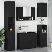 vidaXL Set di mobili per il bagno 5 pcs Nero 30 x 35 x 192 cm