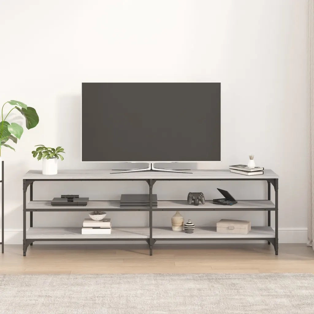 Mobile Porta TV Grigio Sonoma 160x30x50 cm in Legno Multistrato 826752