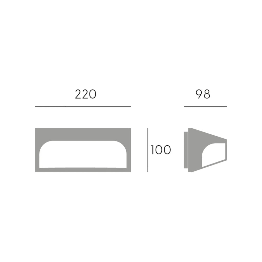 Applique Per Esterno In Alluminio Bianco Led 10 W 700 Lm 3000K Dome