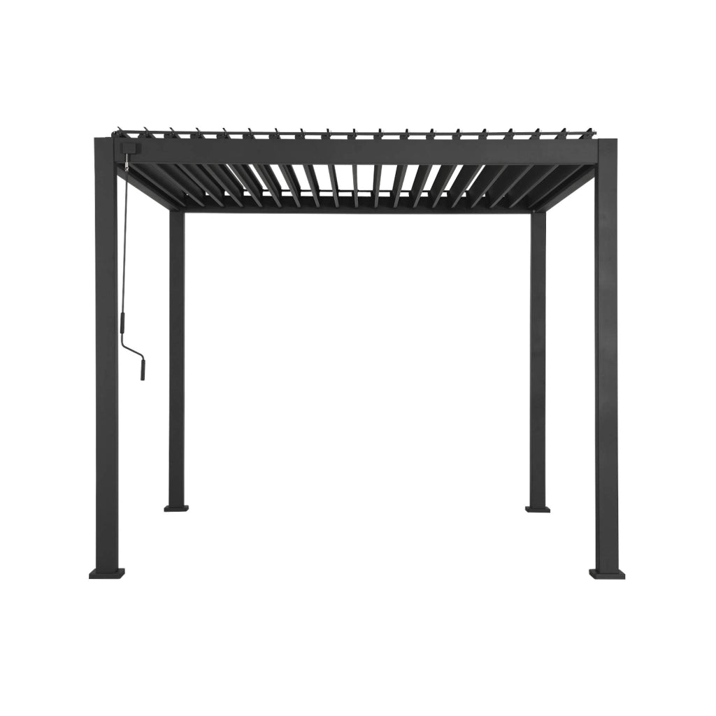 Pergola bioclimatica 3x3m in alluminio con lamelle orientabili,