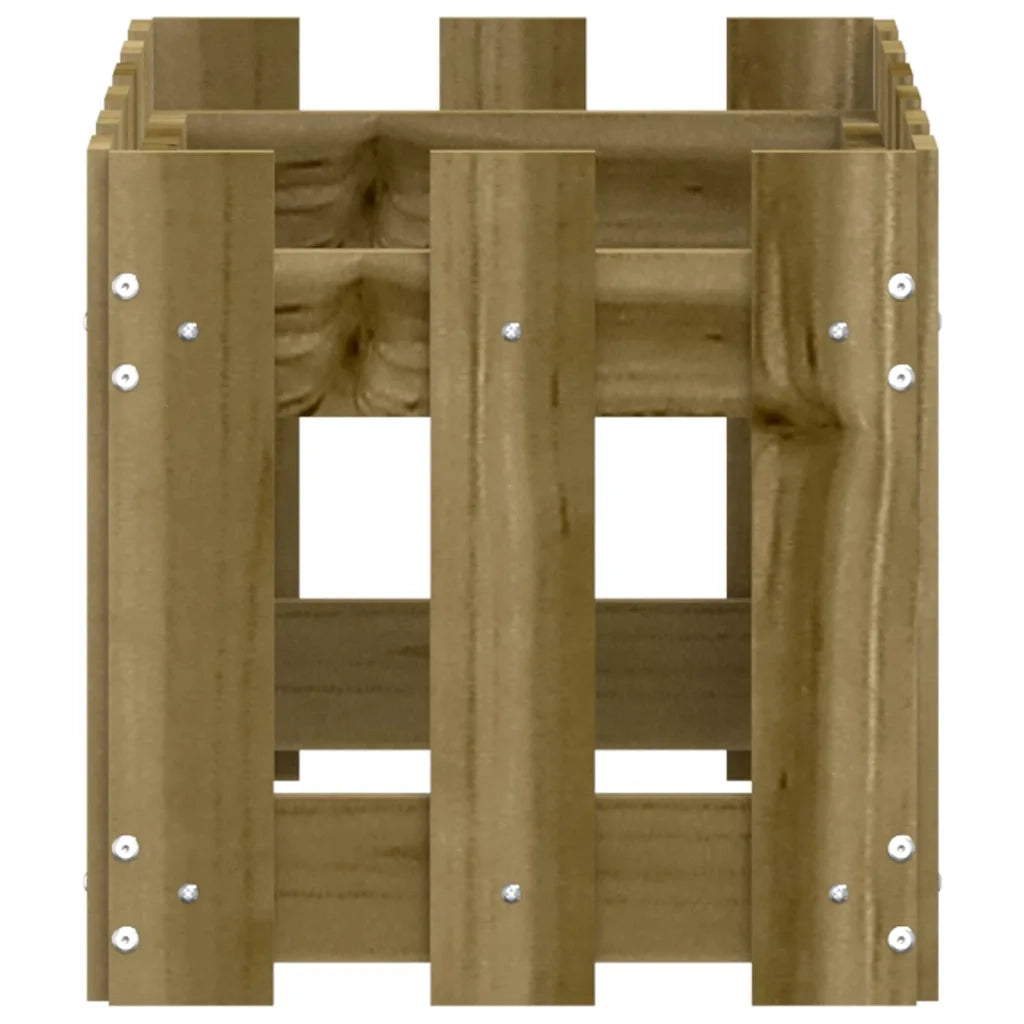 Fioriera Giardino a Recinzione-Vaso da giardino 60x30x30 cm in Pino Impregnato