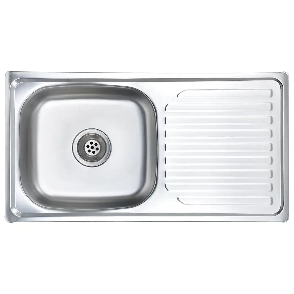 Lavello da Cucina-Lavandino-Lavabo con Filtro e Sifone in Acciaio Inox 577862