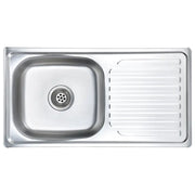 Lavello da Cucina-Lavandino-Lavabo con Filtro e Sifone in Acciaio Inox 577862