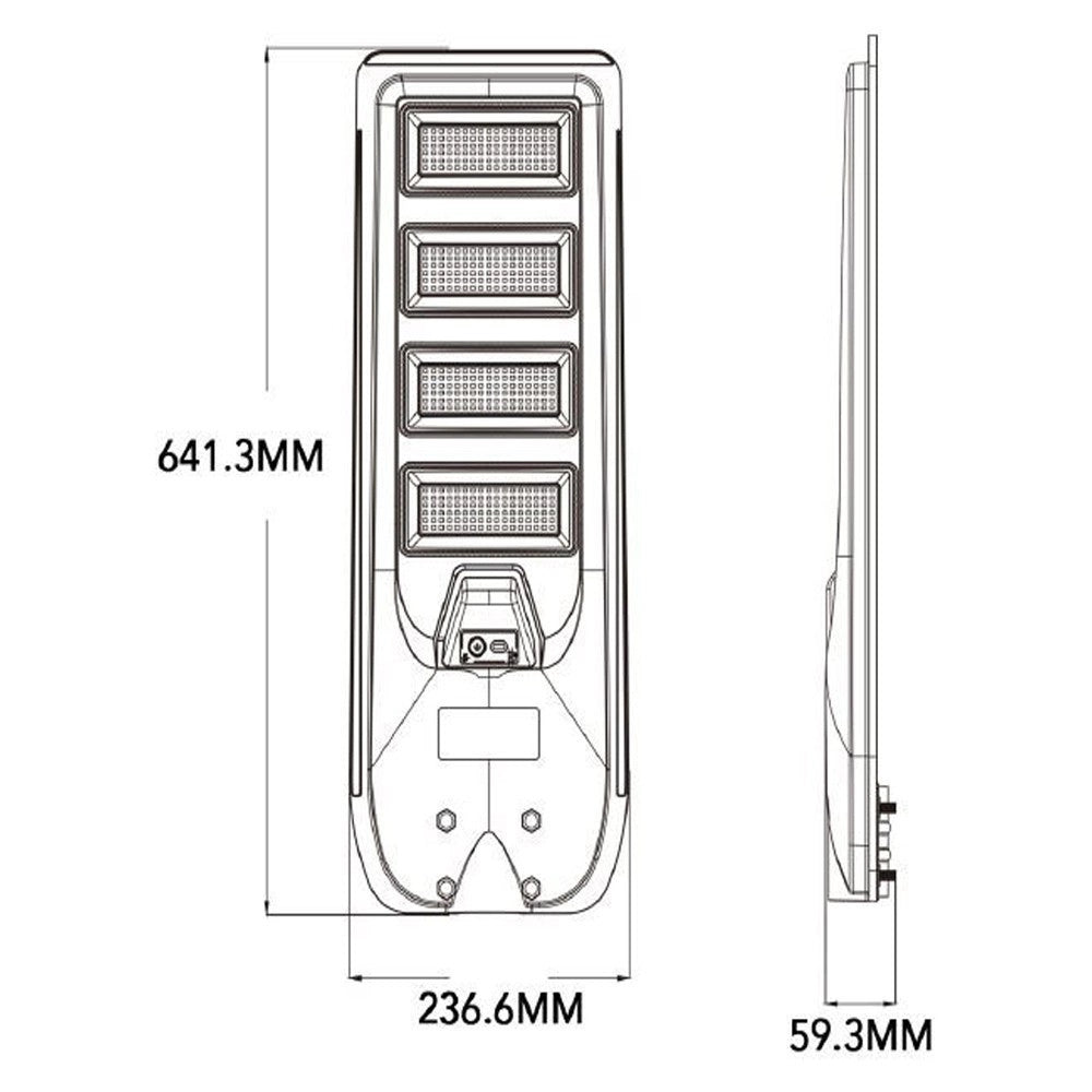 Trade Shop - Lampione Faro Led Solare 100w 160w 220w 300w Con Sensore Crepuscolare Prossimità Es-p-f -  220 Watt