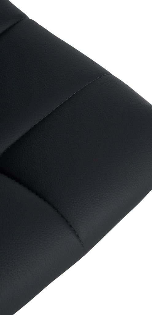 Set di 2 sgabelli da bar Jerry in similpelle nero,nero