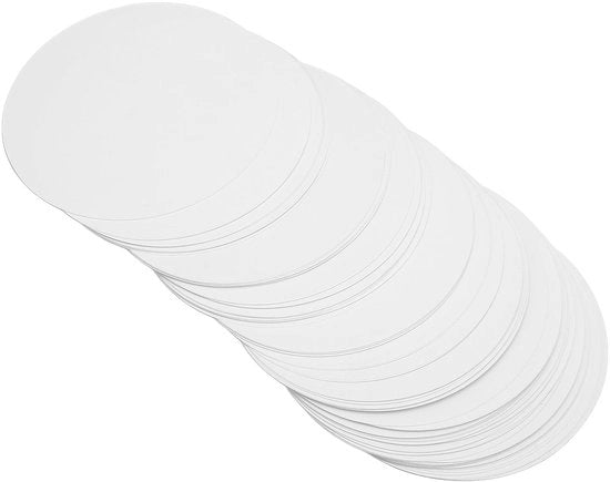 Film di sicurezza per badge 100 pezzi - Film per badge trasparente - Film per badge rotonda - Film con fibre di piante - Protezione duratura - Adatto per progetti di fai da te - Carta per badge