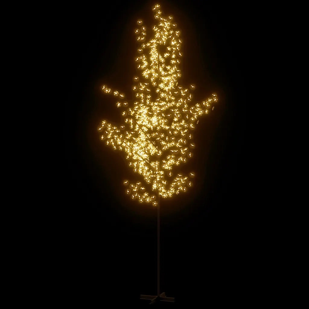 Albero di Ciliegio con 672 LED Bianco Caldo 400 cm 345135