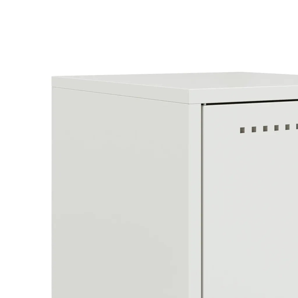 Comodini 2 pz Bianchi 36x39x78 cm in Acciaio 846589
